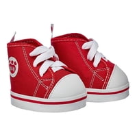 Zapatillas Altas Build A Bear Color Rojo Y Blanco