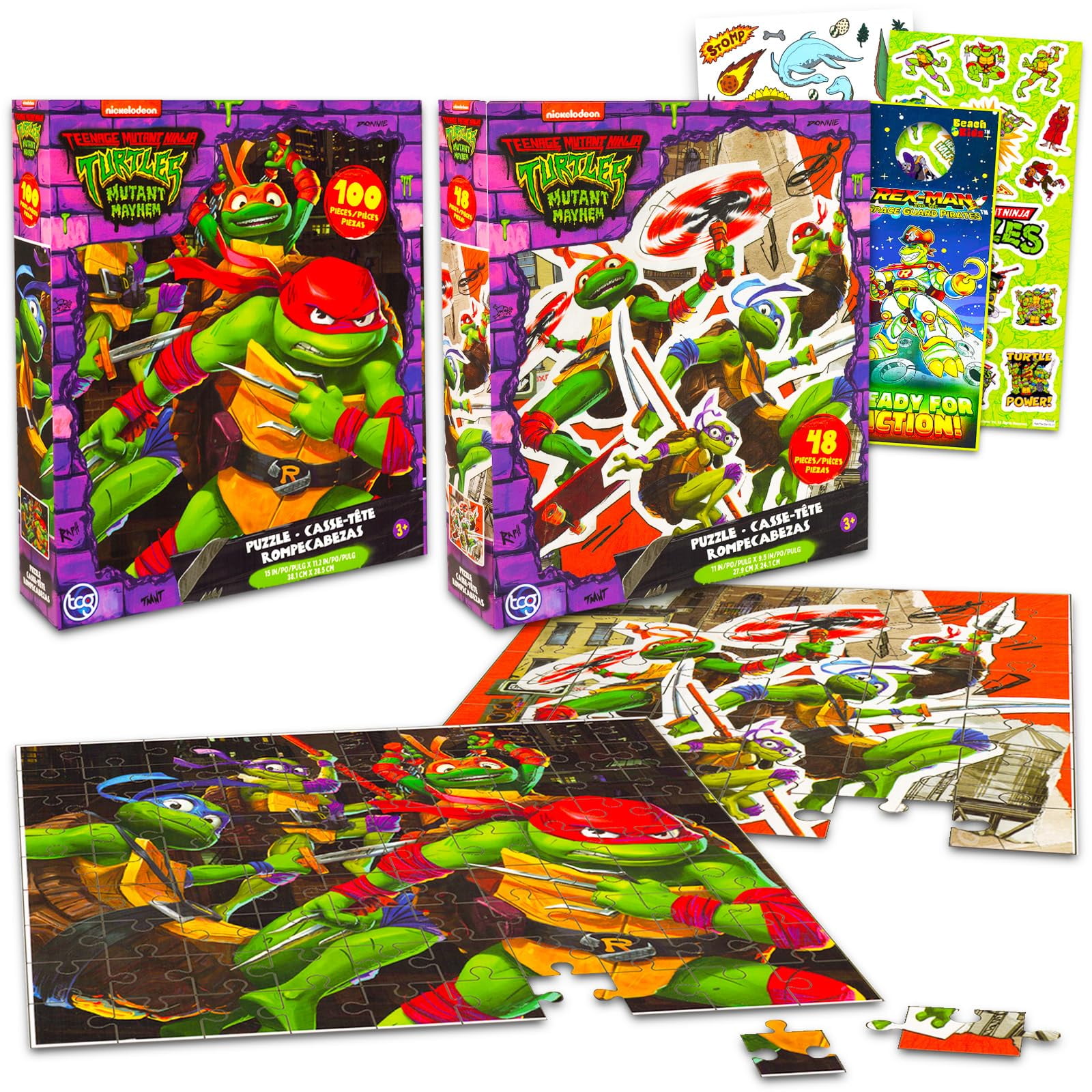 Set De Rompecabezas Teenage Mutant Ninja Turtles, 48 Piezas Y 100 Piezas Para Niños