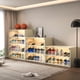 thumbnail image 1 of Off white Glass Door Shoe Box Shoe Storage Cabinet For Sneakers With RGB Led Light, 1 of 3