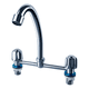 thumbnail image 1 of Grifo Belug  Doble Comando Gaccoa Acero 360º Aireador Cocina Mesada Plateado, 1 of 5