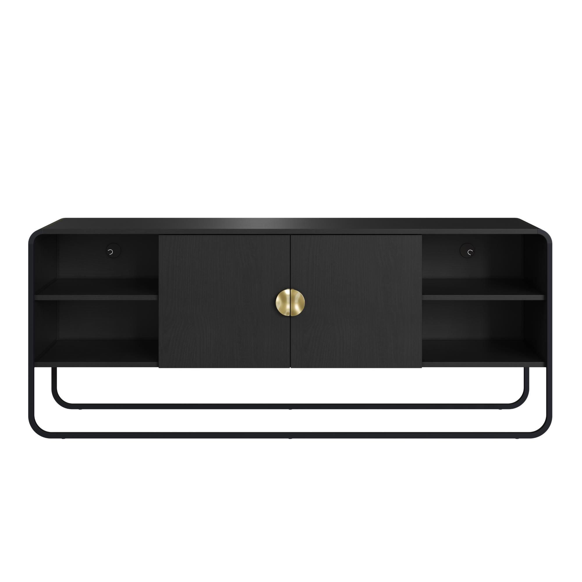 Decocasa - Rack 60"" 28070 Negro