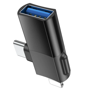 Hoco - Adaptador Ua17 Lightning Macho / Type-C Macho A Usb