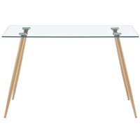 Pandalino - Mesa Rectangular Vitreo 120X80 | Vidrio Templado | Diseño Nórdico | Blanco 120X80