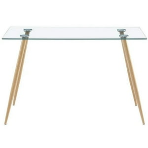 Pandalino - Mesa Rectangular Vitreo 120X80 | Vidrio Templado | Diseño Nórdico | Blanco 120X80