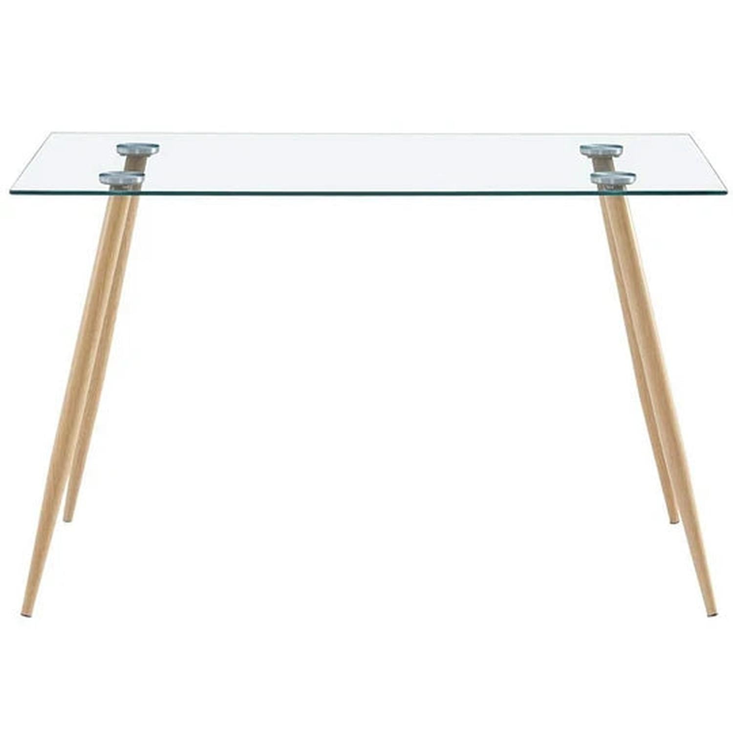 Pandalino - Mesa Rectangular Vitreo 120x80 | Vidrio Templado | Diseño Nórdico | Blanco 120x80