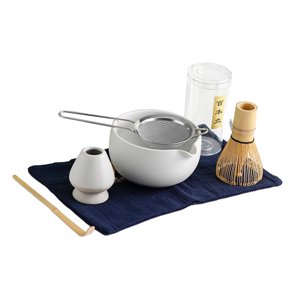 Magideal - Juego De Batidores De Matcha Japoneses De 6X, Tazón De Té Con Boquilla Vertedora, Tazón De Matcha Japonés Tradicional, Para Casa De Té, Cocina Y Hogar , Blanco