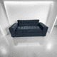 thumbnail image 1 of Sofa Dos Cuerpos Negro Felpa, 1 of 3