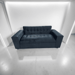 Muebles New - Sofa Tres Cuerpos Negro Felpa