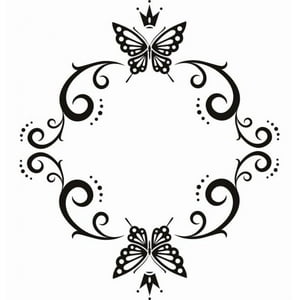 Rienda Libre Graphics - Decomural Swirl Butterfly Crown Ws-18315