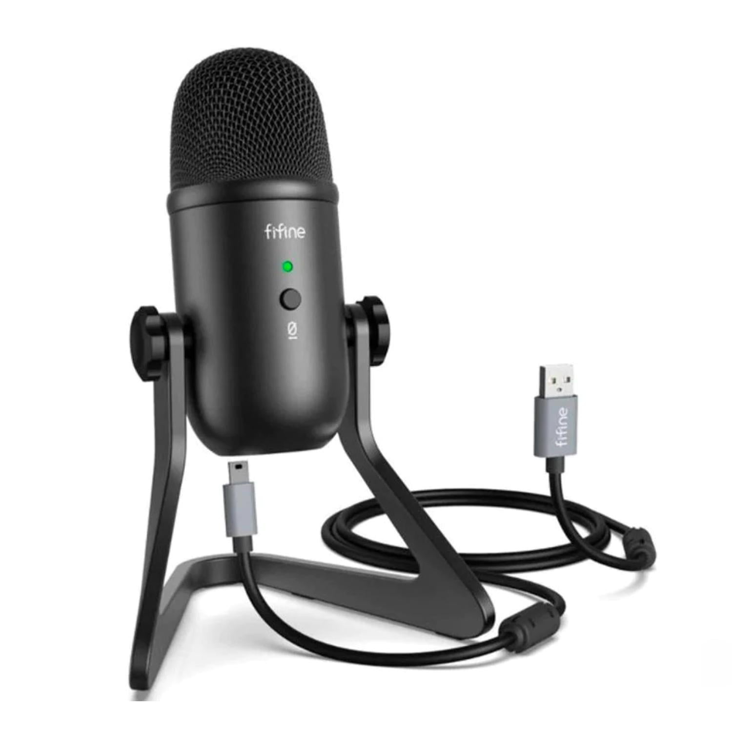 Fifine - Microfono Condensador Usb Profesional Soporte K678