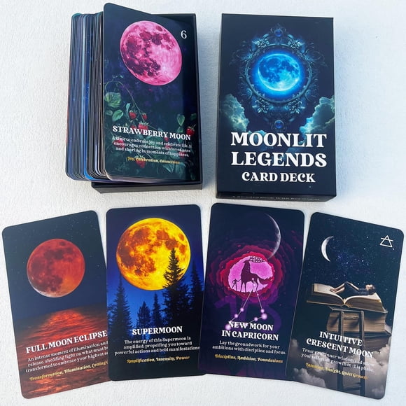 Cartas Oráculo Soulme Fases de la Luna Baraja de Astrología 57 piezas
