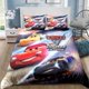 thumbnail image 1 of Cars Cartoon Home Room Bedroom, Lightning Quilt Cover Pillowcase Bedding Set, Boy Girl Gift Kids Queen Double Bed Bed Sheets, 1 of 5