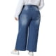thumbnail image 3 of Agnes Orinda Pantalones de Mezclilla para Mujer Talla Grande Pierna Ancha Holgados Lavados Elásticos Casual con Bolsillos 3X Azul Medio, 3 of 6