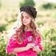 thumbnail image 4 of Pañuelo elástico floral para la cabeza Pañuelo fino de tela floral para mujer Pañuelo triangular Accesorios para el cabello, 4 of 5