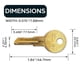 thumbnail image 3 of Llaves en bruto SUMMIT DOORWARE Y11 de latón, paquete de 10, 3 of 6