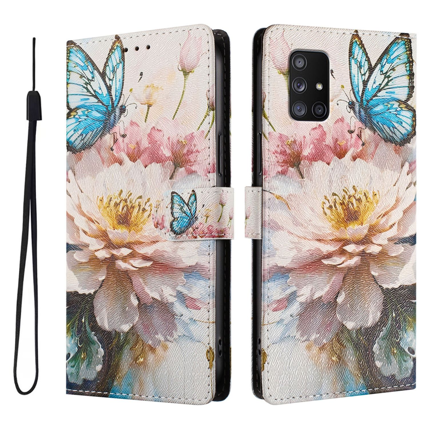 Foxdock Funda Tipo Cartera Para Samsung Galaxy A71 5G Con Soporte Y Correa – Diseño De Patrones Lindos