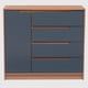 thumbnail image 1 of Cómoda Indiana 4 cajones 1 puerta- Canela- azul, 1 of 3