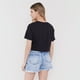 thumbnail image 2 of Polera Mujer Fun Manga Corta Crop Negro Vasity Corona, 2 of 5