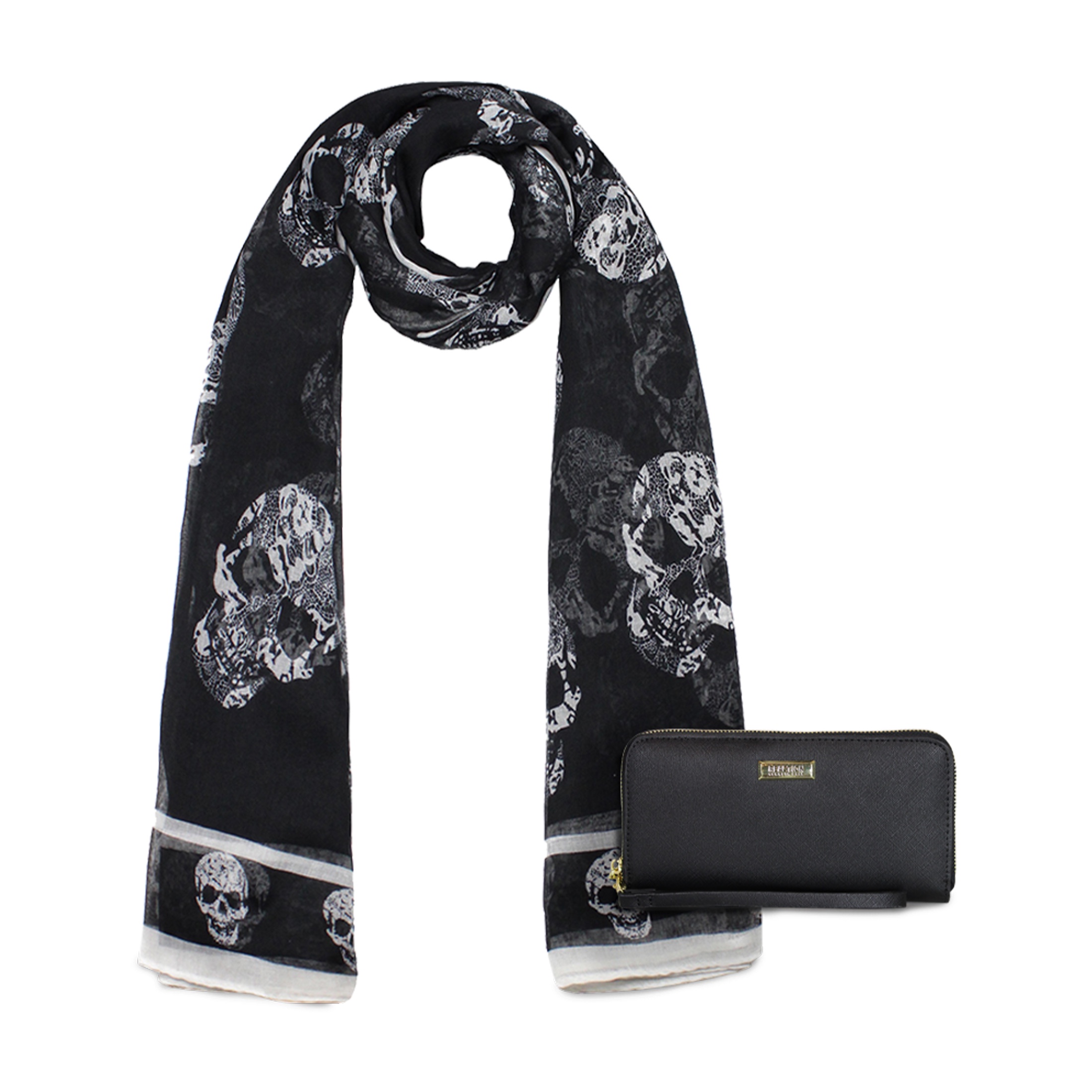 Kubayoff - Kenneth Cole - Pack Bufanda Oni Negro + Billetera Jaeda Negro