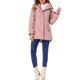 thumbnail image 2 of INSPIRE CHIC Abrigo de Parka para Mujer con Cinturón en la Cintura, Bolsillos, Manga Larga y Capucha de Piel Sintética XS Rosa, 2 of 6