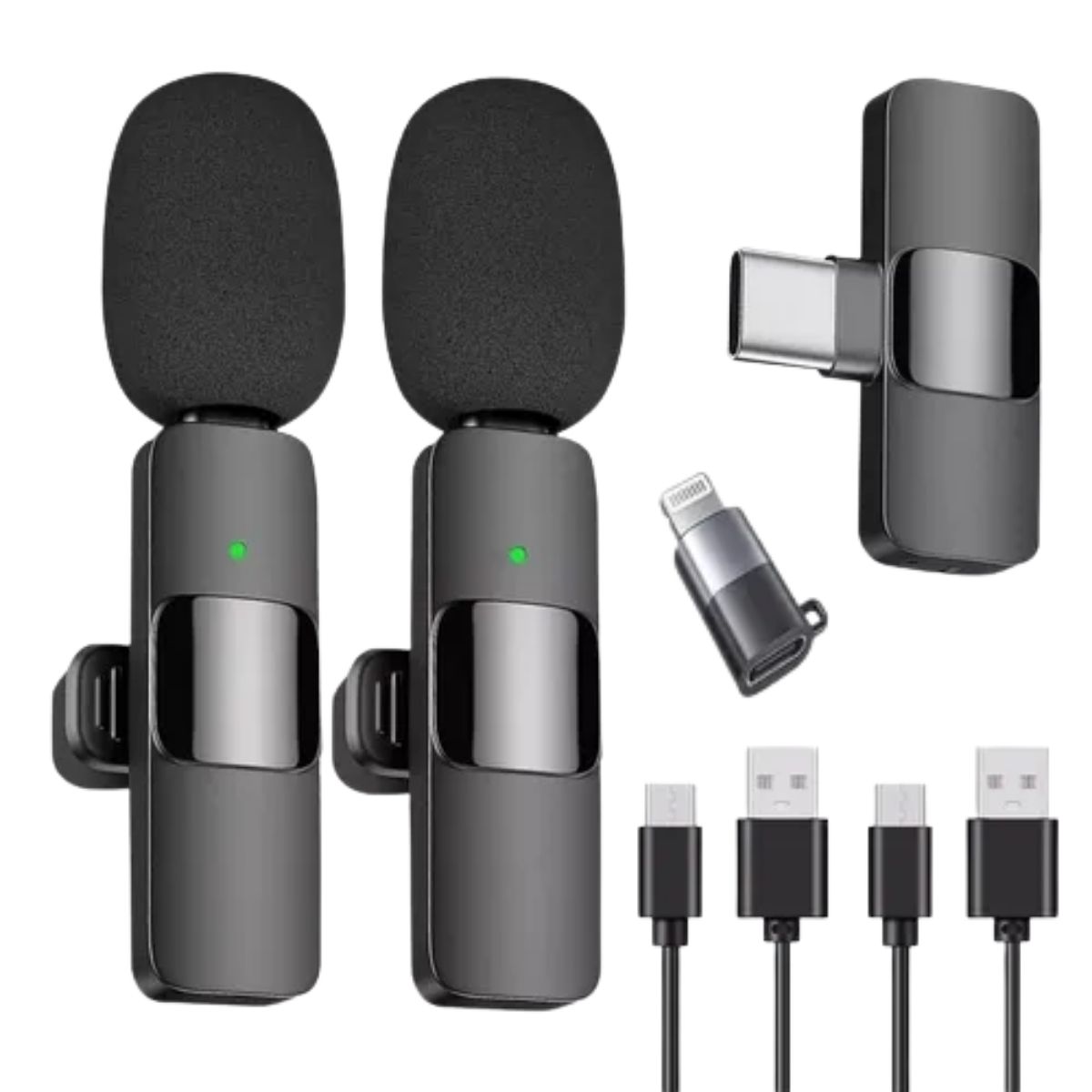 Novystor - Pack 2 Micrófonos Inalámbricos 360° Tipo C Y Iphone 20M