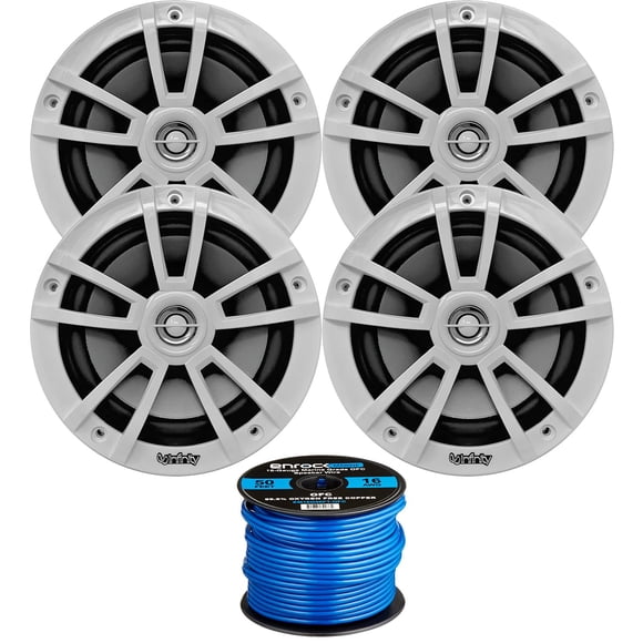 Parlantes Marinos Enrock Infinity 6.5" Paquete de 4 con Cable de 15 m