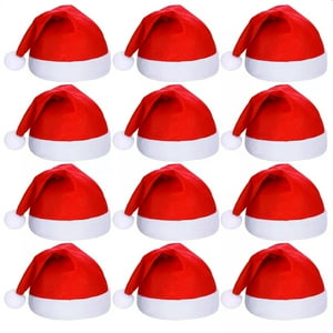 Genérico - Pack 12 Gorros De Navidad Viejo Pascuero Adorno Navideño Navidad