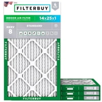 Filtro De Aire Filterbuy 13,5X24,5X1,9 Cm Merv 8 Paquete De 4