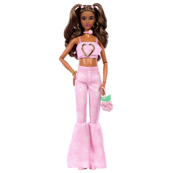 Muñeca Barbie Fashion 30 cm Top Rosado Denim Coleccionable