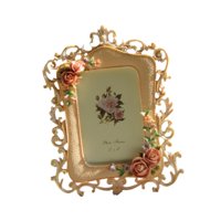 Magideal - Marco De Fotos, Marco De Exhibición De Imágenes, Marco Floral En Relieve, Adorno De Regalo, Soporte De Exhibición Rectangular, Marco De Fotos Para Dor