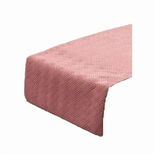 Genérico - Piecera De Cama Terciopelo Plush King + 2 Fundas 70X210 Cm Color Rosa
