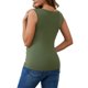 thumbnail image 3 of INSPIRE CHIC Paquete de 2 Camisetas Básicas sin Mangas para Maternidad con Fruncido Cruzado para Mujeres, Camiseta de Lactancia, Talla Extra Grande, Gris y Verde, 3 of 6