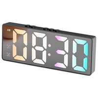 Magideal - Reloj Despertador Digital De 16Cm, Reloj De Noche Con Alarma Dual, Pantalla De Temperatura Con Pilas Para Escritorio De Oficina, Versátil Para Viajes Negro