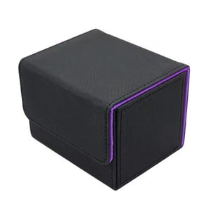 Bothyi - Deck Box Soporte De Almacenamiento Tarjetas Prácticas Caja De Juego De Cubierta Para Tarjetas De Fútbol Tarjeta De Béisbol Negro