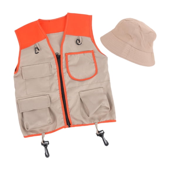 Chaleco para el explorador de niños Conjunto de la ropa al aire libre ropa de juguete educativo Propiedades de cumpleaños Backyard Adventure Regalo de