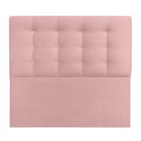 Espacio Hogar - Respaldo Botone Premium 2 Plazas Felpa Rosado Claro