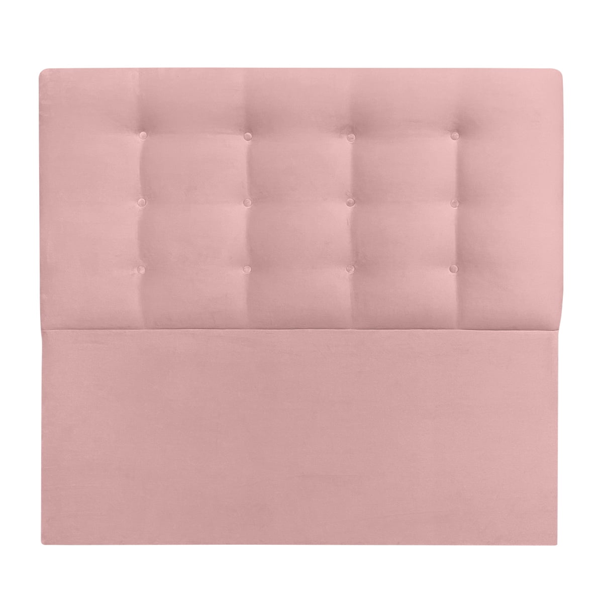 Espacio Hogar - Respaldo Botone Premium King Felpa Rosado Claro