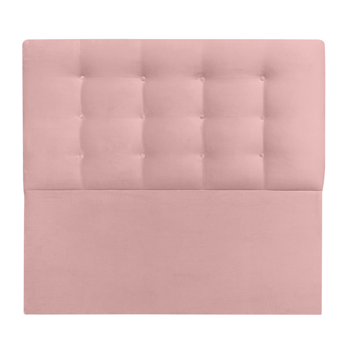 Espacio Hogar - Respaldo Botone Premium 2 Plazas Felpa Rosado Claro