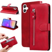 Gangxun - Funda Con Cremallera Para Samsung Galaxy A06 5G, Carcasa Cartera De Cuero Pu Con Soporte Y Tarjetero