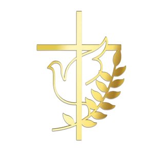 Bothyi - Adorno De Tarta Con Forma De Cruz Dorada, Decoración Religiosa Para Bautizo O Celebración.