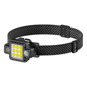 Genérico - Linterna Led Cintillo Con Llavero Usb Para Acampar Blanco Negro