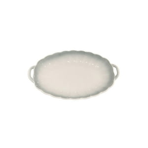 Oem - Pack 4 Plato Sopero Decorativo Diseño Flor Ovalado Asas