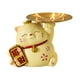 thumbnail image 3 of Gatos De La Suerte Estatua Decoración Del Hogar Llaves Titular Escultura Joyería Baratija Bandeja Amarillo, 3 of 3