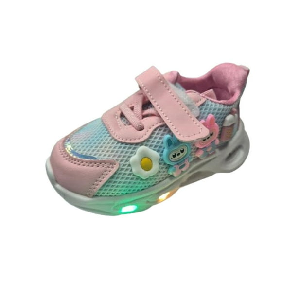 Zapatilla Deportiva Niña Luces Rosado