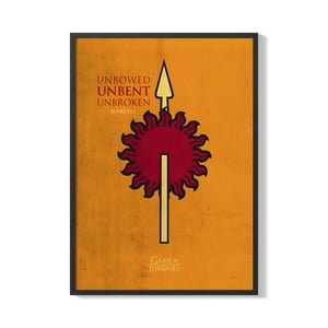 Creango - Cuadro Poster Enmarcado Escudo Casa Martell Decorativo