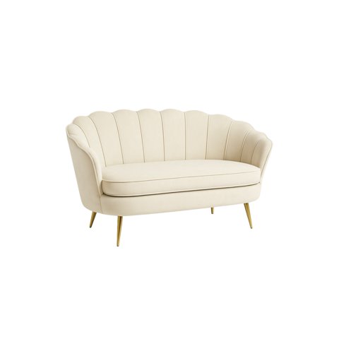 Habita2 Chile - Sillon Shell 3 Cuerpos Beige Gold