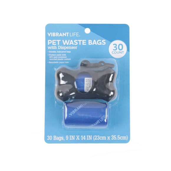 Dispensador De Bolsas Para Desechos De Perro 30 Azul Negro