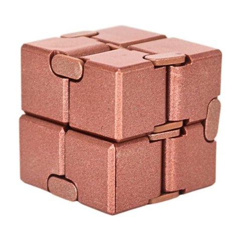 Soleio - Juguete Fidget Cube Infinito Anti Estrés Dorado