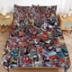 thumbnail image 2 of Spider-Man 3 Piece Sets Full/Queen Size - Reversible Microfiber Quilts with 2 Shams Soft Lightweight Bedspread Coverlet Comforter for All Season Bed Sheets, 2 of 5