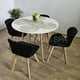 thumbnail image 1 of Comedor Mesa blanca 80cms + 4 Sillas Mariposa Velvet Negro, 1 of 3
